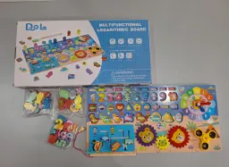 Едукативна дрвена играчка - Мултифункционална логоритамска табла ЈТ-001-43